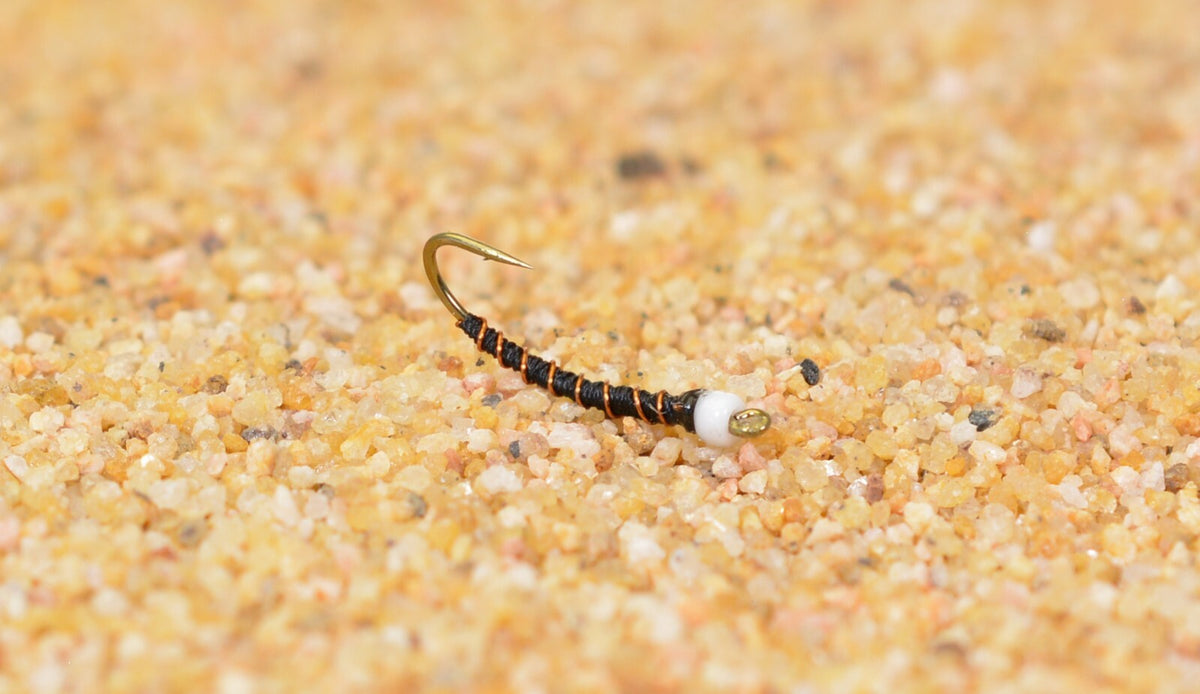 Fly Fishing Midge Flies with White Glass Bead & Signature Hooks - Assorted Sizes