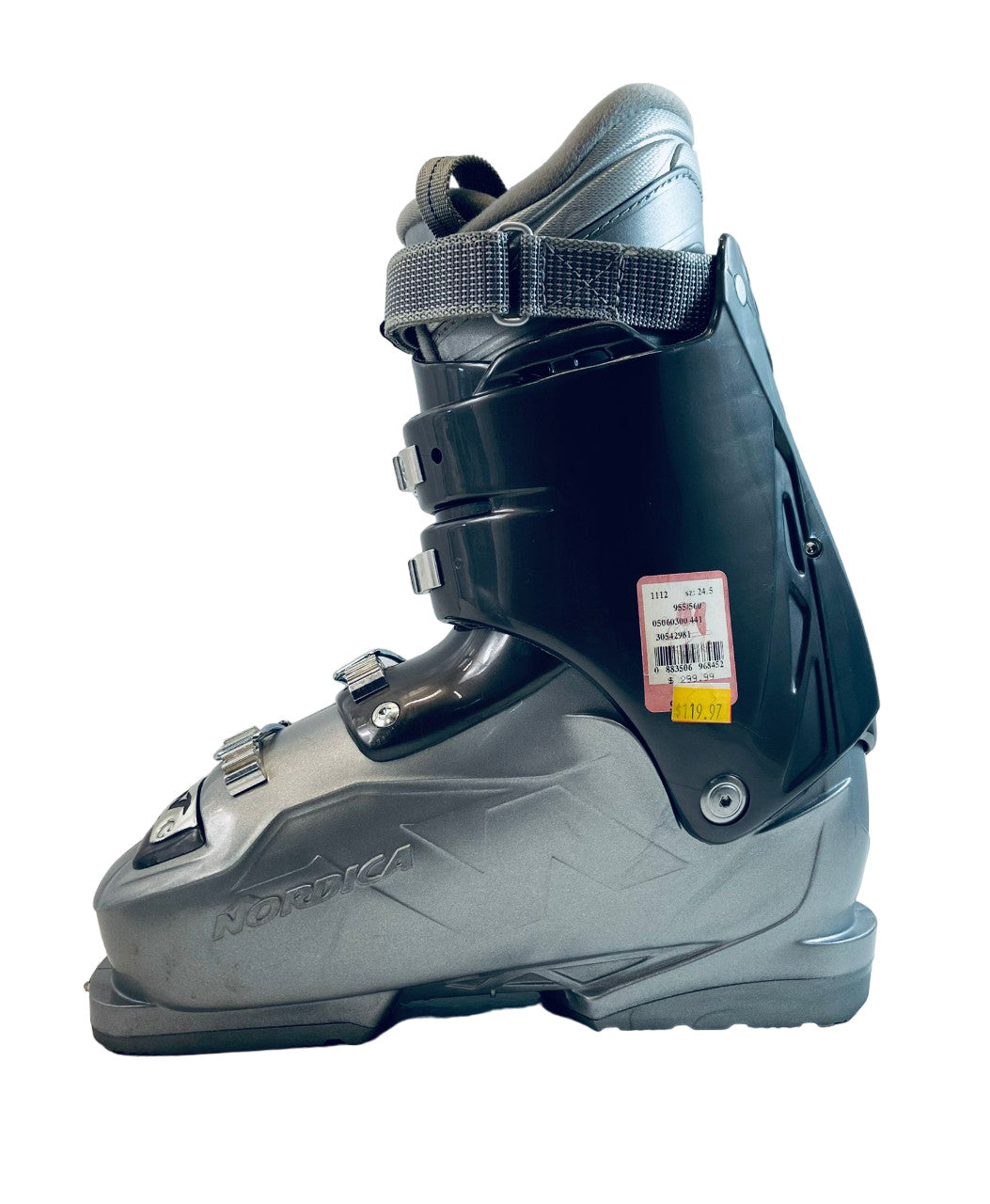 Nordica Women's One 40 Tandem Ski Boots - Dark Grey Silver, Size 24.5