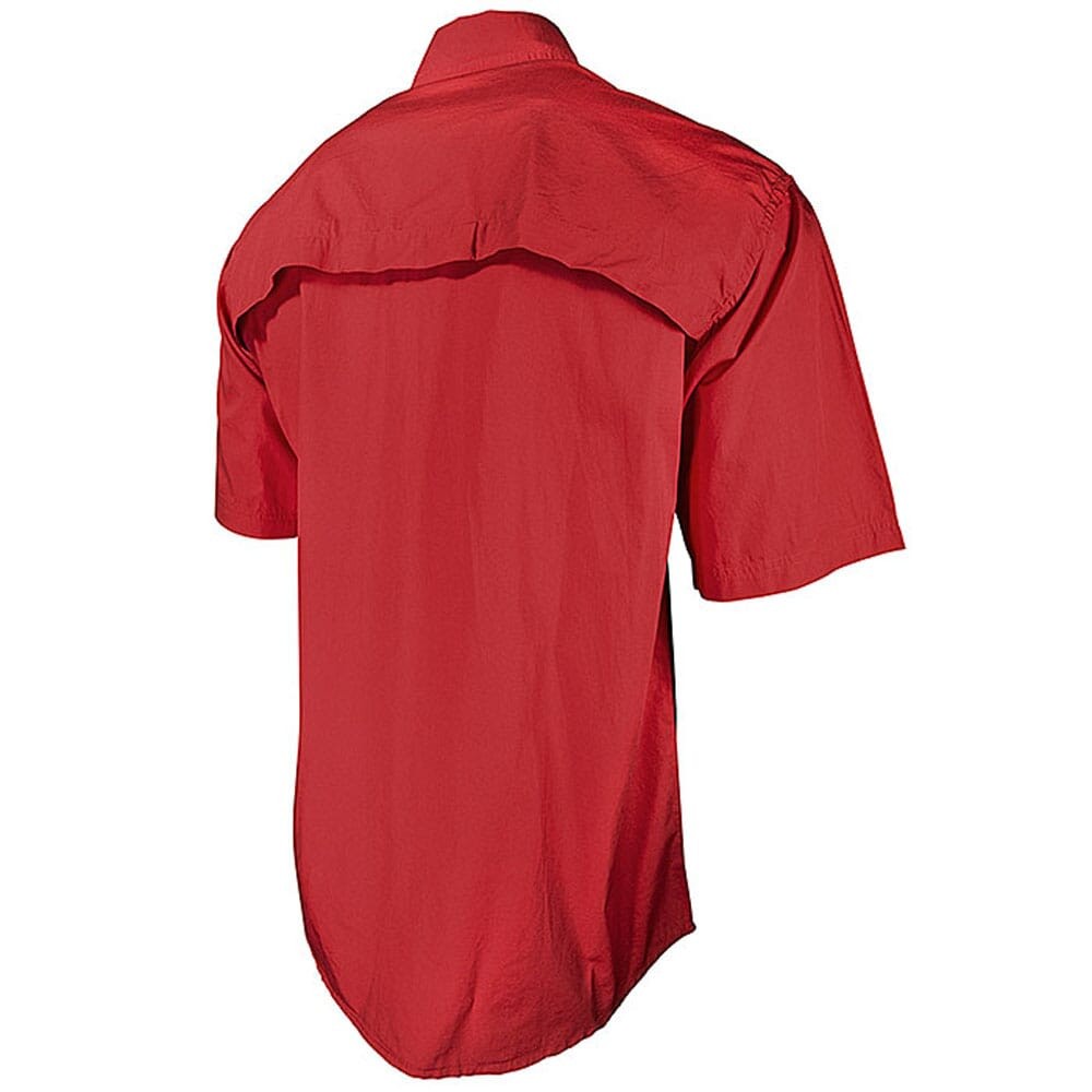 Beretta Red Cotton Quilted Shooting Shirt with Patch - Men’s Hunting Apparel