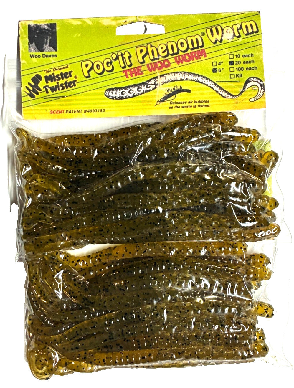 Motor Oil Black Pepper Scented Worm Set - 2 Packs, 20 Count Each