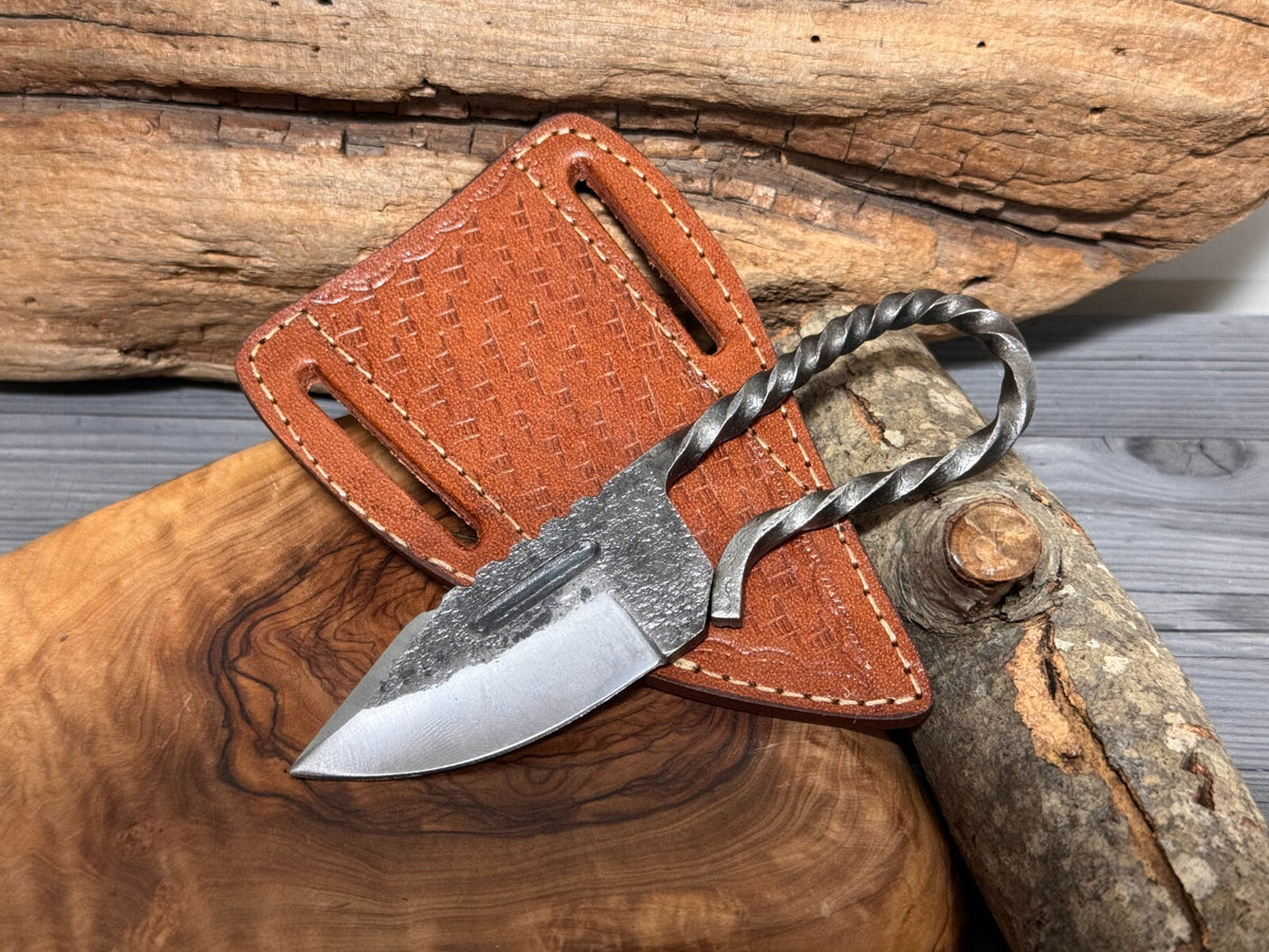 Handmade Damascus Folding Knife with Multiple Color Variants