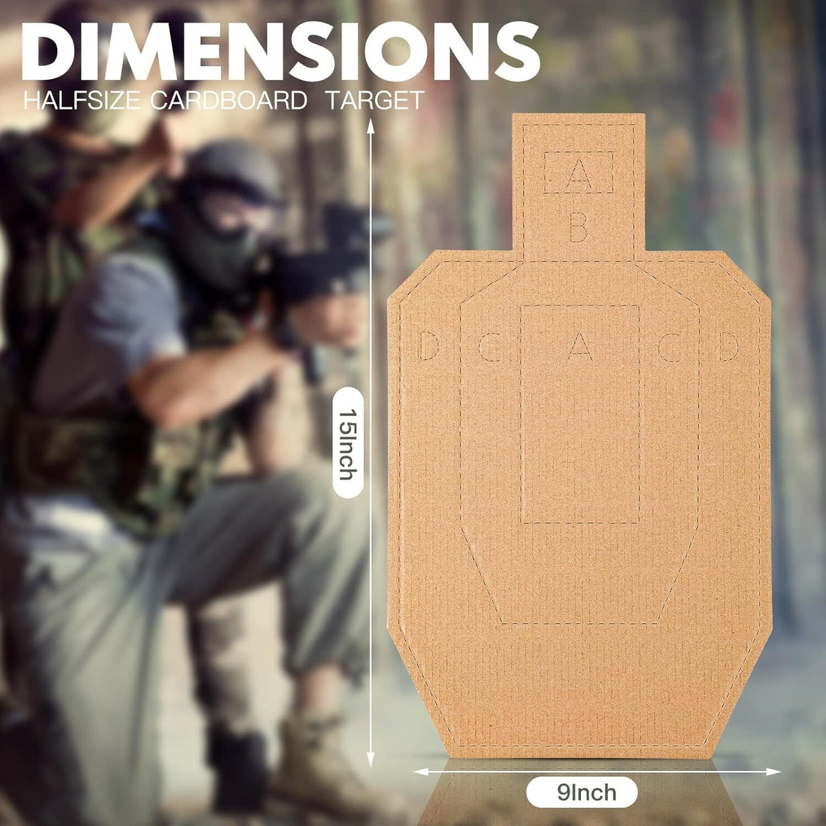 100 Pcs Shooting Cardboard Targets for Range Practice & Competition