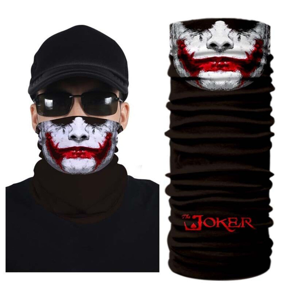 Unisex 3D Skull Neck Gaiter Face Mask - UV Protection, Multi-Way Wearable