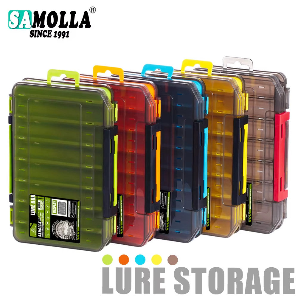 Double-Sided Fishing Tackle Box Organizer for Lures Hooks Baits