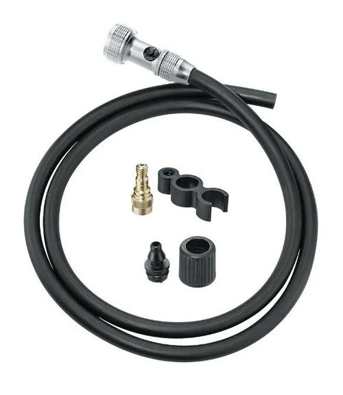Bike Pump Chuck Head DX Upgrade Kit with 110cm Hose Pressure Release