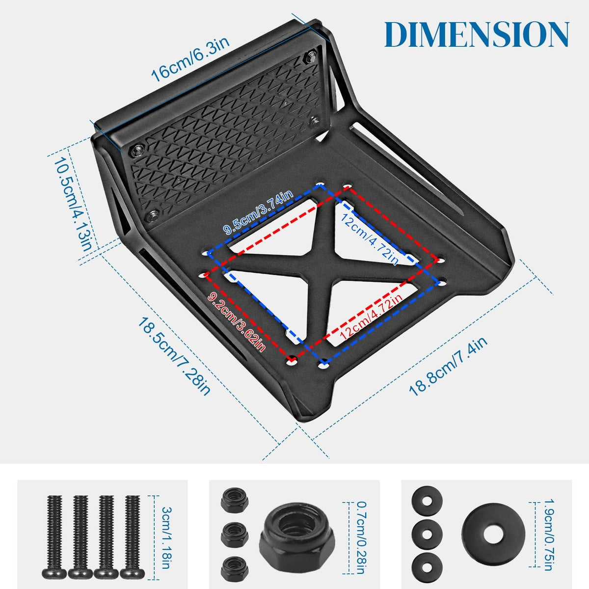 Heavy Duty Universal Trolling Motor Mount Bracket for Kayaks & Small Watercraft