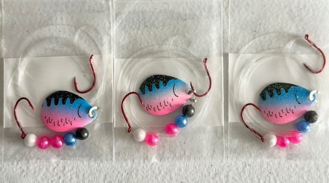 Walleye Crawler Harness Pack with 30 Rigs & Size 3 Colorado Blade - Freshwater Fishing Lures