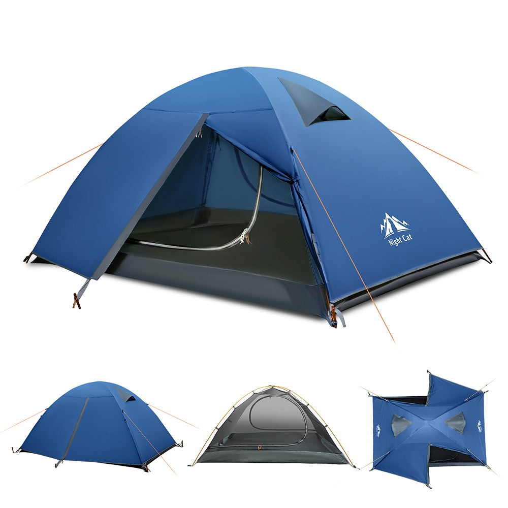 2 Person Waterproof Backpacking Tent with Aluminum Frame for Camping and Hiking