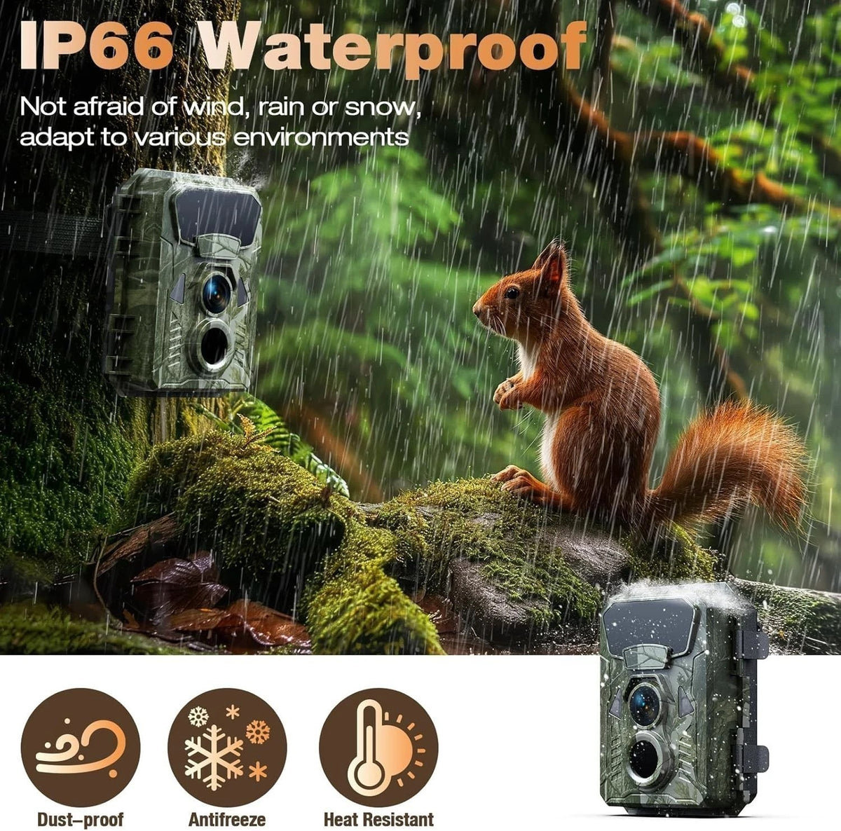4K 48MP Wildlife Trail Camera with 120° Wide Angle No WiFi