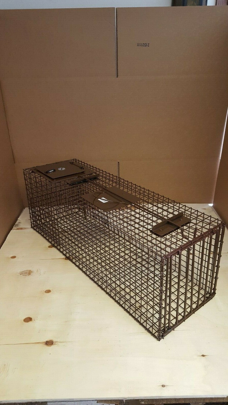 Live Animal Trap for Raccoons, Opossums, Foxes, Bobcats, and Armadillos - Made in USA