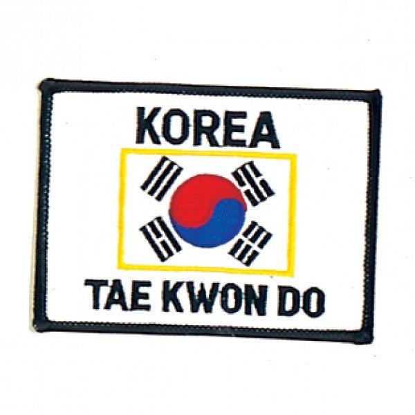 Martial Arts Patch 4 Inch - Sew-On or Heat-Activated Korea Taekwondo Badge