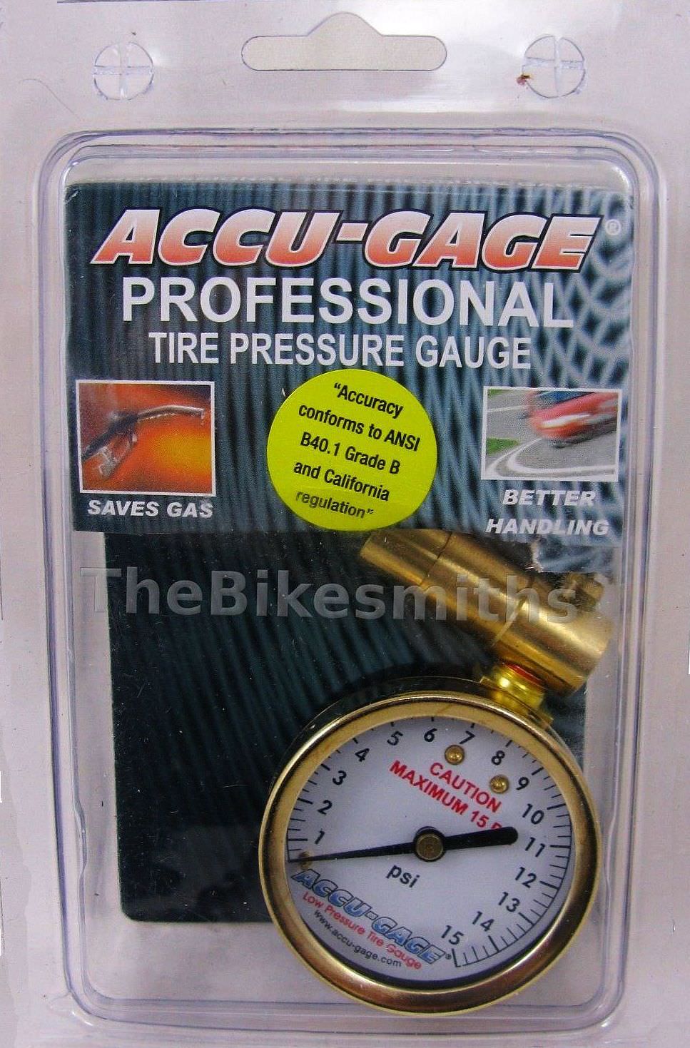Low Pressure Bicycle Tire Gauge for Fat Bikes Presta Valve 0-15 PSI