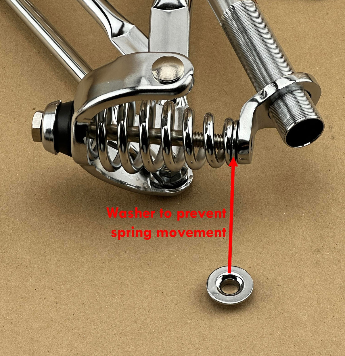 Lowrider Spring Fork Spring Holder Washer Chrome OD26 ID10 Bicycle Part