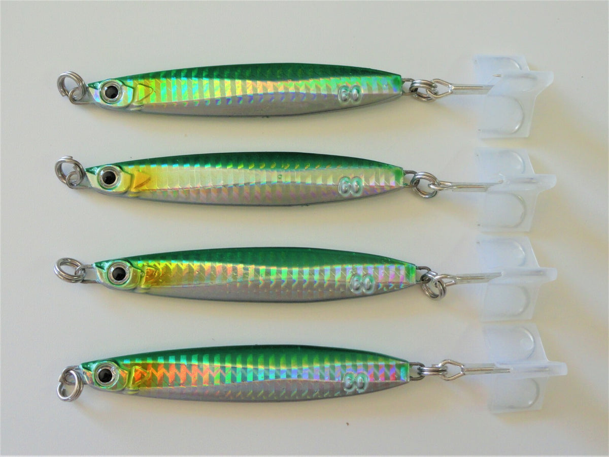 Metal Jig Sniper 60g/2oz Saltwater Fishing Lures Set - Green Vertical Tackle