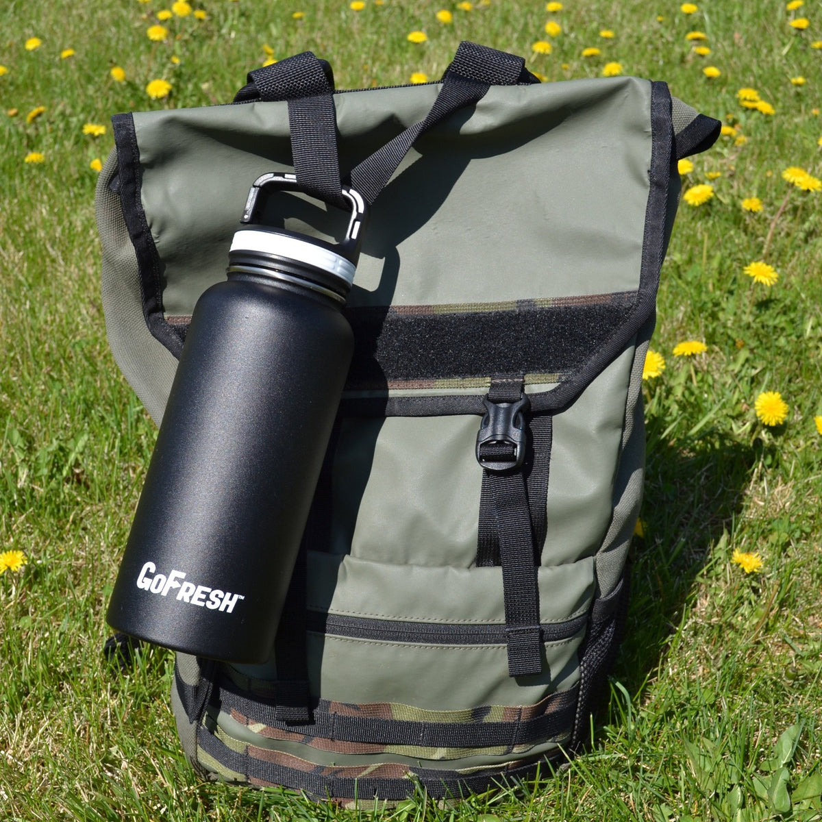 32 oz Stainless Steel Insulated Sport Water Bottle with Straw & Dual Lids