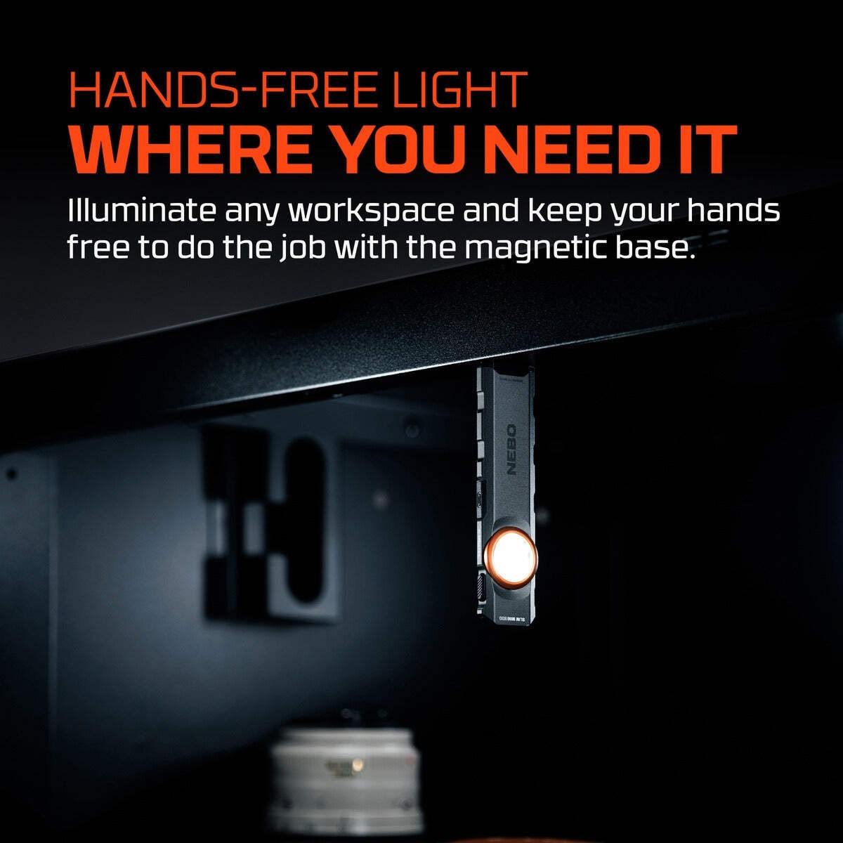 Rechargeable Mini LED Flashlight with Magnetic Base - 500 Lumens, USB-C