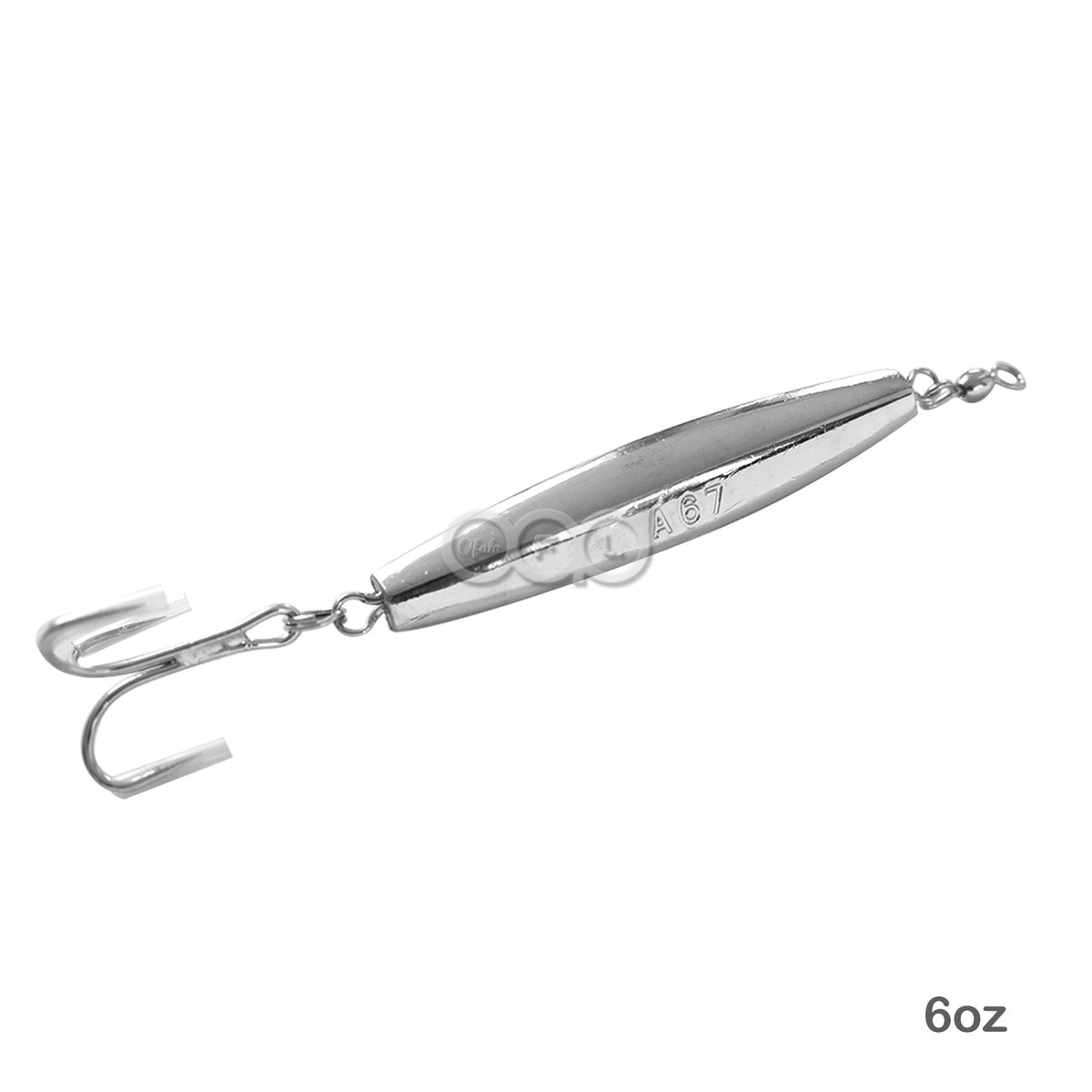 Artificial Fishing Jigs 6oz with Treble Hooks - Saltwater Lures 5 Pack