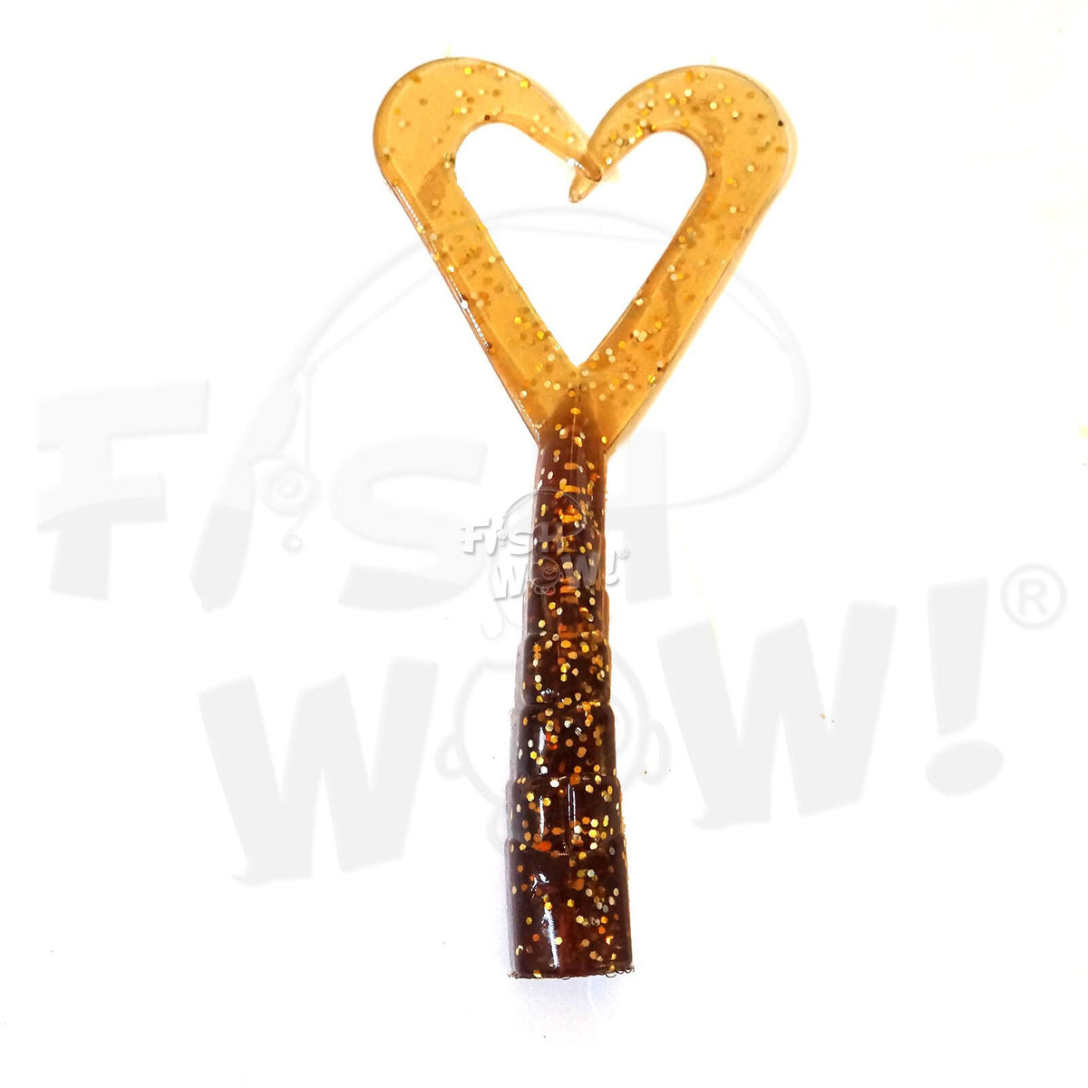 30 Pack 7-Inch Soft Plastic Twin Tail Grub Fishing Lures - Root Beer Color