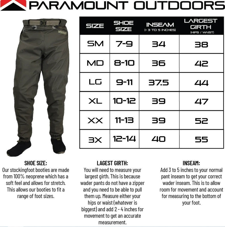 Men's Waterproof Fishing Wader Pants with Neoprene Booties - Size M