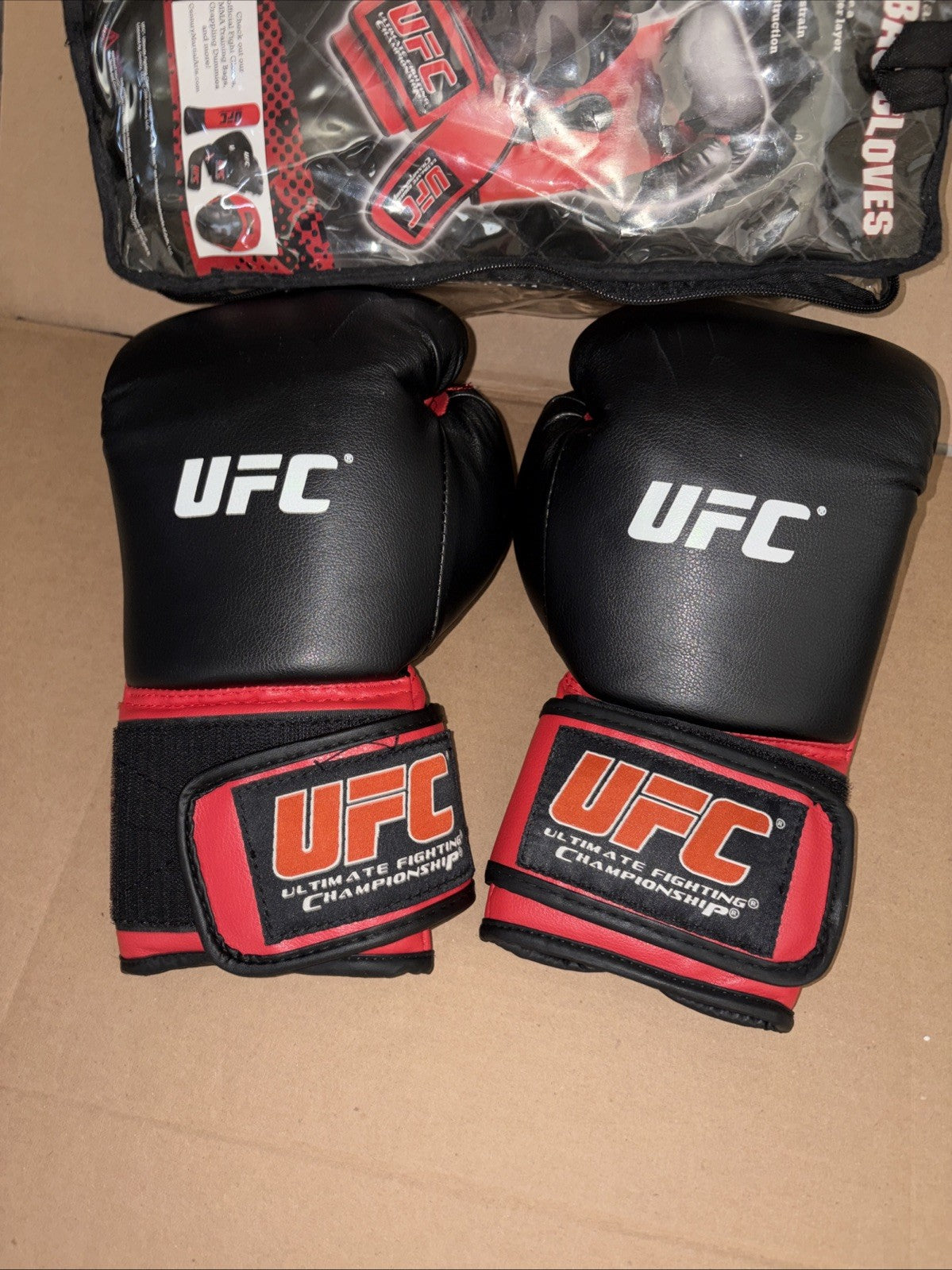 12oz MMA Heavy Bag Gloves for Martial Arts Training - Black and Red