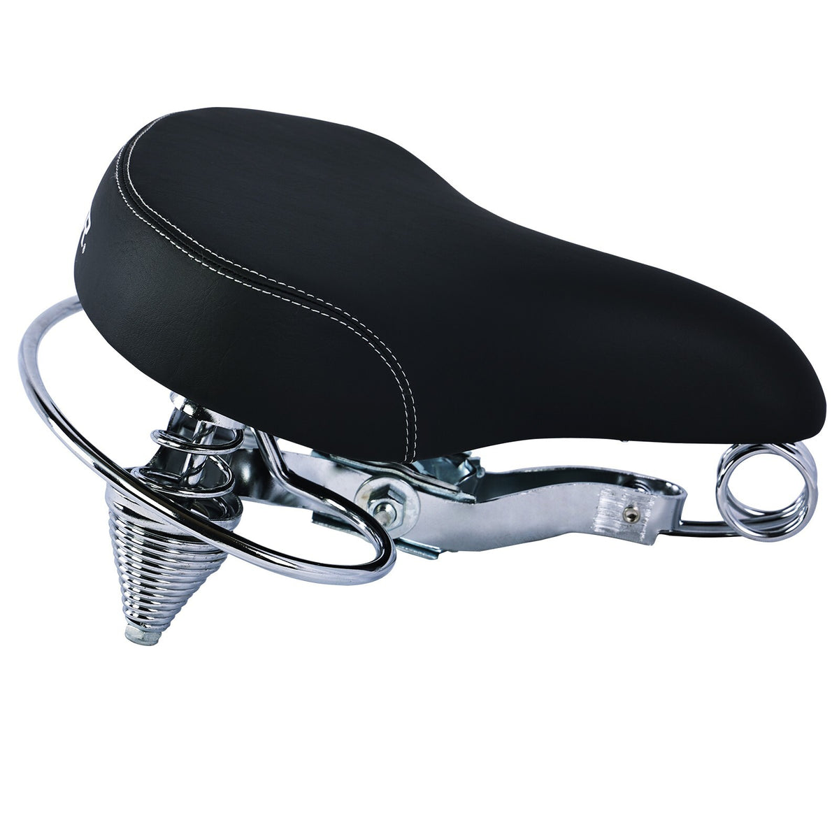 Comfortable Double Springer Bicycle Saddle with Gyro Spring - Wide Shock Absorbing Bike Seat