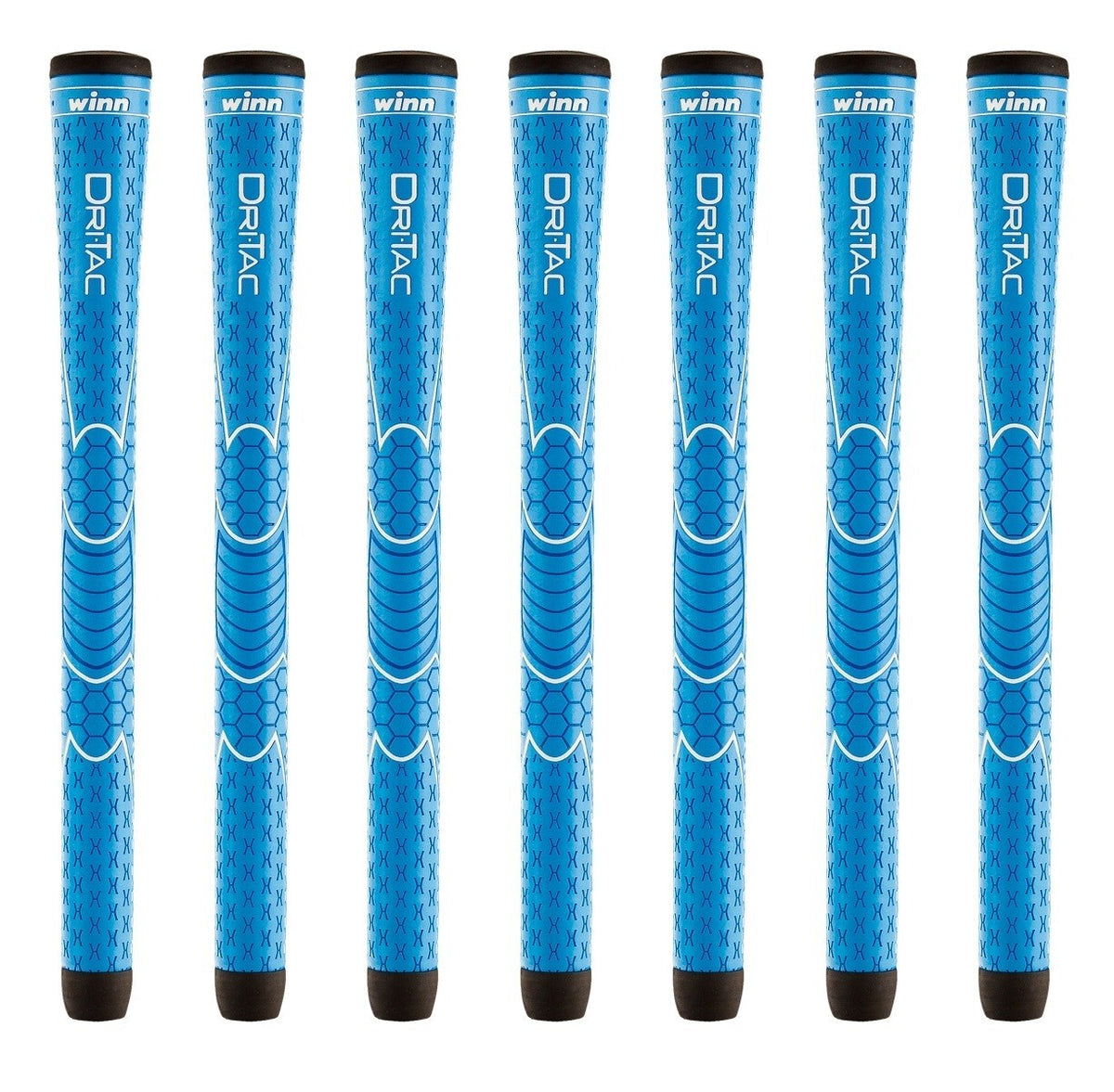 Junior Golf Grip Set of 7 Winn Dri-Tac Blue - Comfortable Tacky Grip