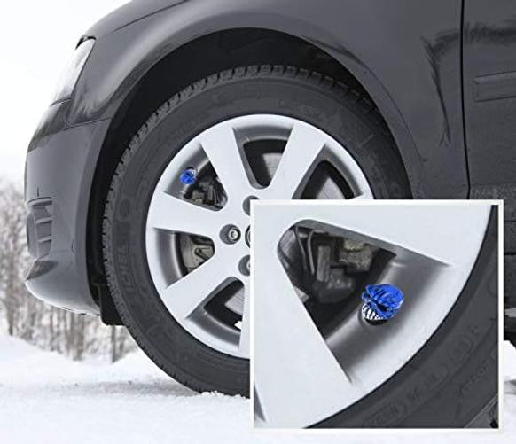 Car SUV Bike Truck Skull Valve Stem Cap 4 Pack - Tire Valve Covers