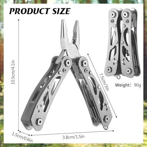 6 Pack Stainless Steel Multitool Pliers Set with Keychain - Foldable Mini Tools