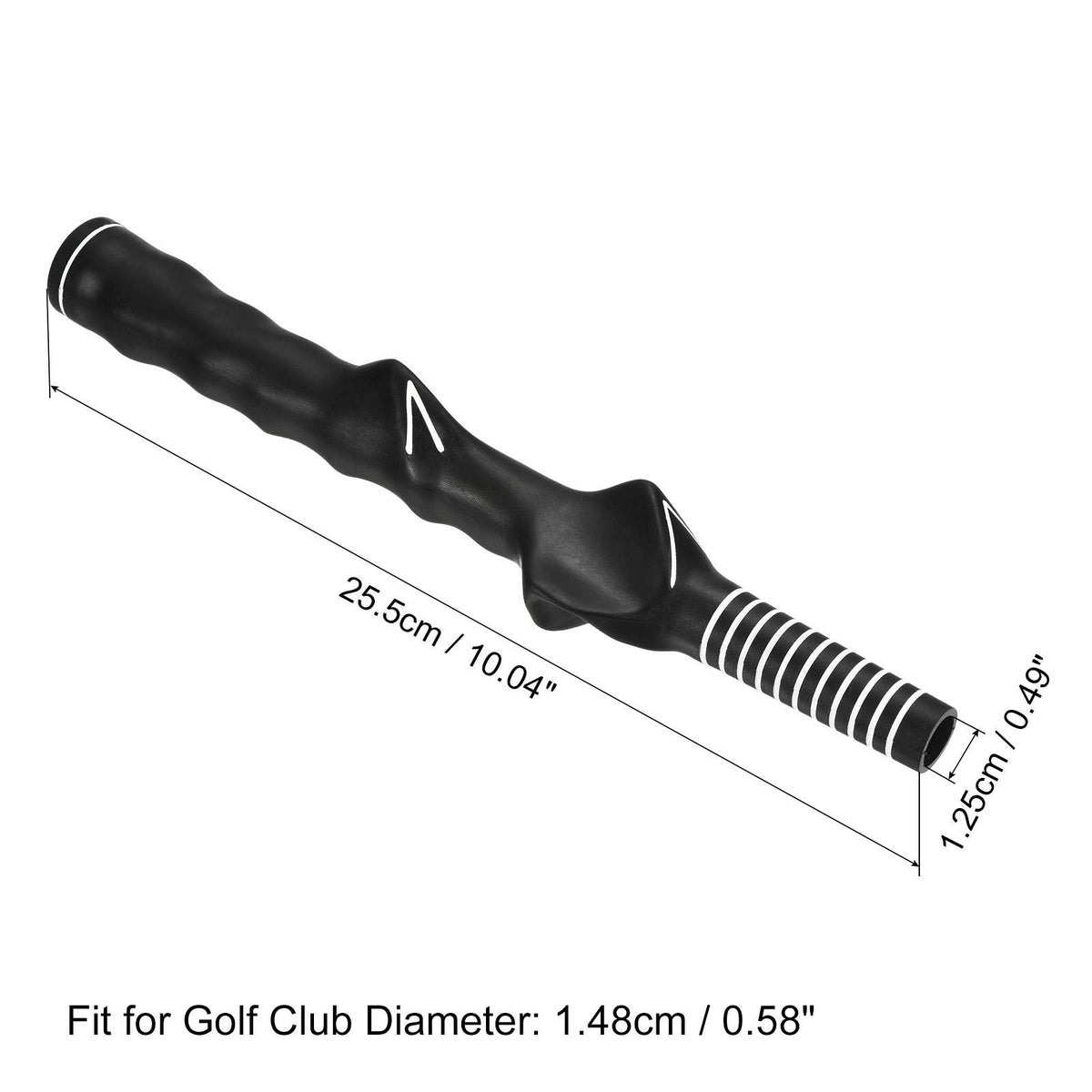 Left Hand Golf Swing Training Grip Set - Practice Aid for Beginners Black