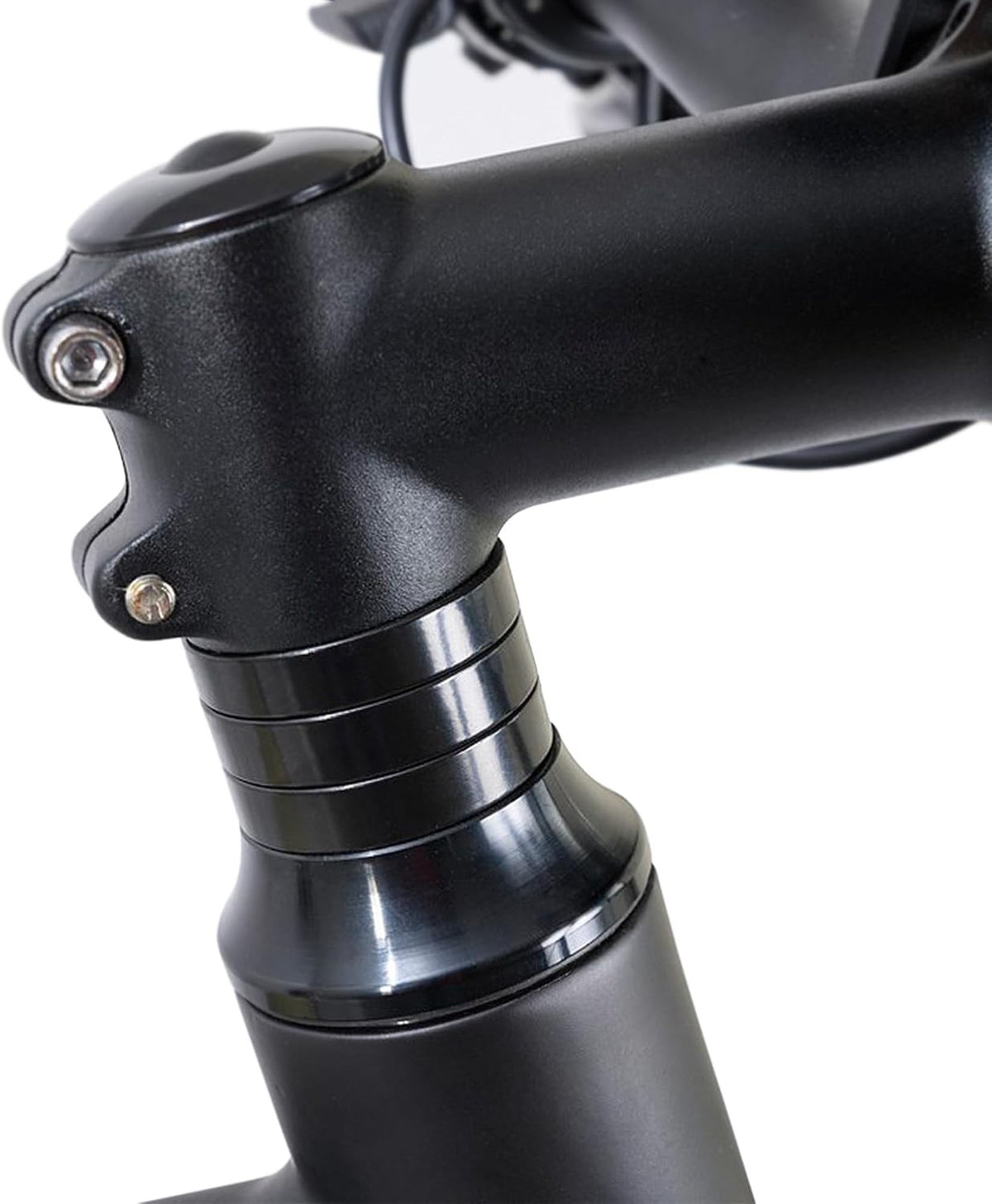 Bike Headset Spacers Set 1-1/8 inch Aluminum Alloy 28.6mm Multiple Thicknesses - Black