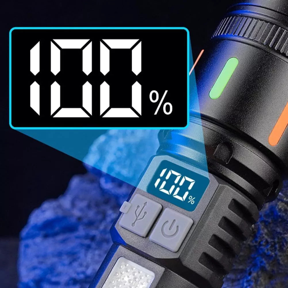 Super Bright LED Tactical Flashlight with Rechargeable Work Light 99000000 Lumens