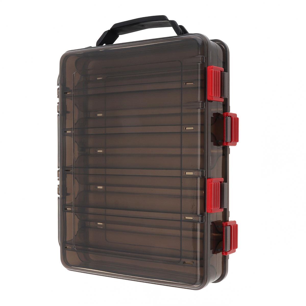 Portable Fishing Tackle Box with 10 Compartments, Waterproof Organizer Case