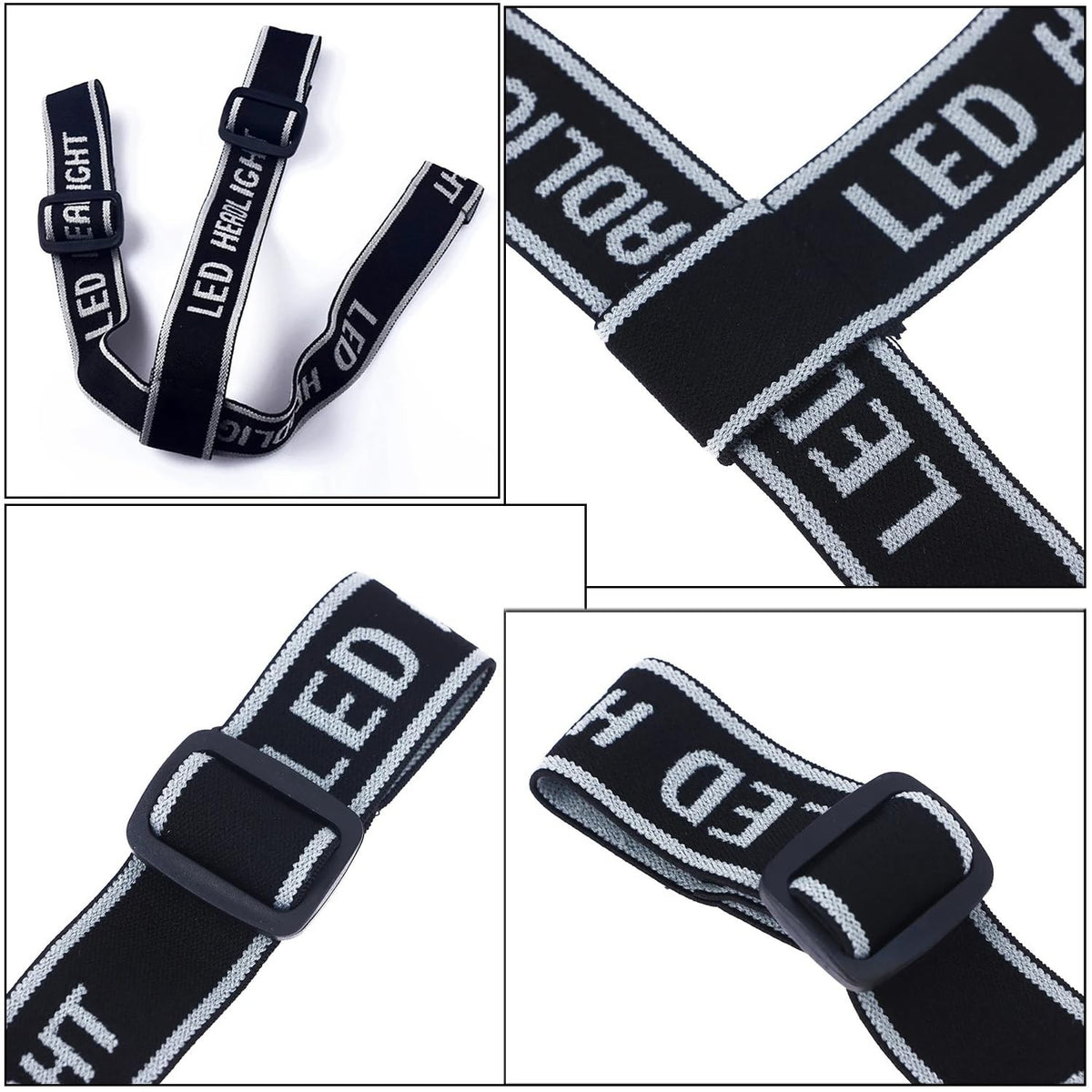 4 Pack Headlamp Elastic Headbands Replacement Adjustable Strap