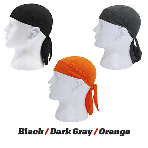 3 Pack Skull Cap Motorcycle Head Wrap Tie Durag Cycling Hat Quick-Drying