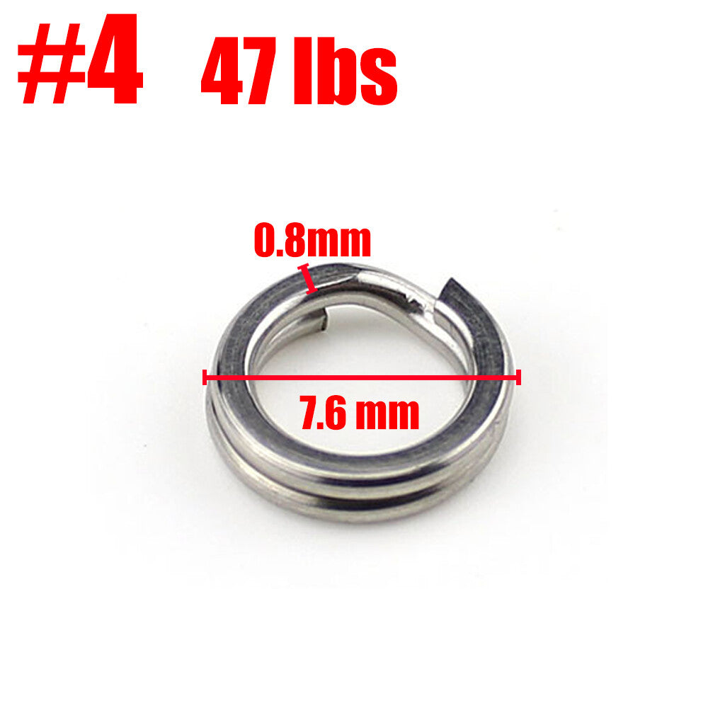Heavy Duty Stainless Steel Fishing Split Rings for Saltwater Big Game Tackle