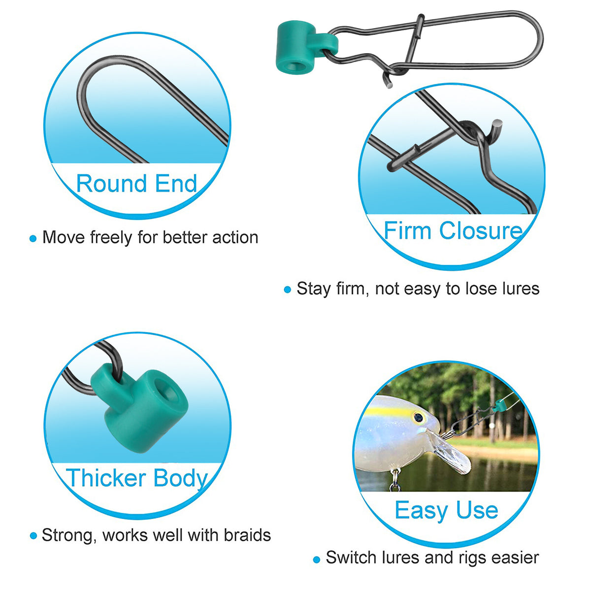 Heavy Duty Fishing Sinker Slides Stainless Steel Line Finders 50-100 Pcs