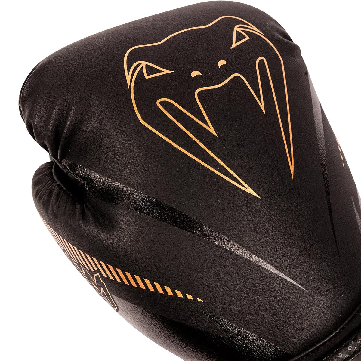 Impact Boxing Gloves with Hook and Loop Closure - Black and Bronze, 10-14 oz