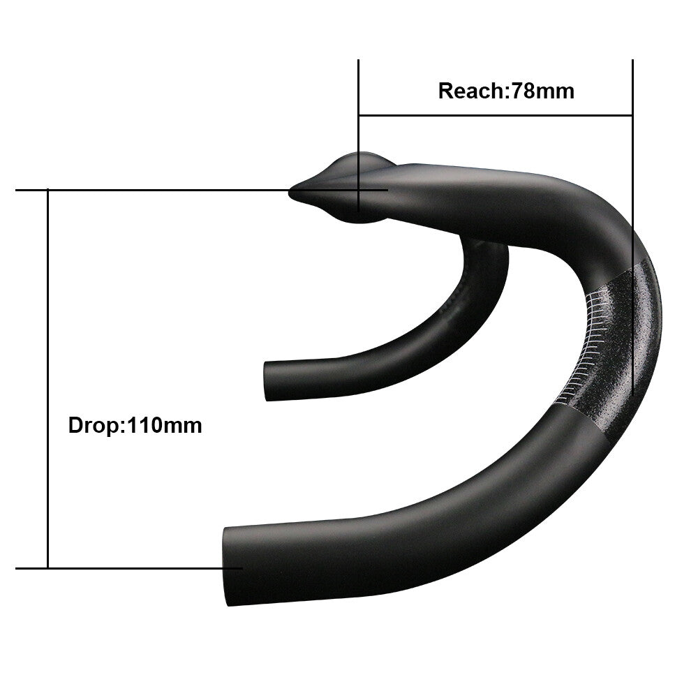 Carbon Drop Handlebar for Road Bike 31.8mm Inner Routing Racing Bike Bar
