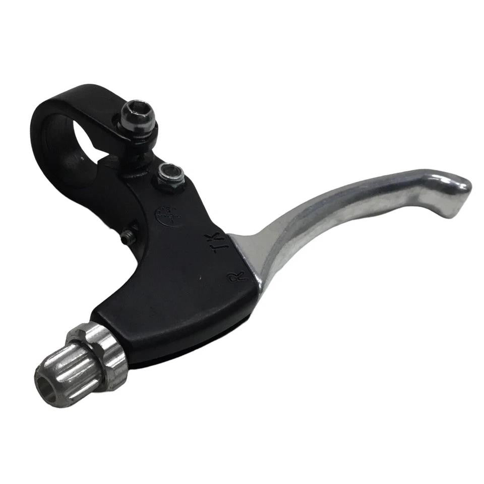 Rear Brake Lever for Flat-Bar Bikes 3-Finger Alloy 22.2mm Silver