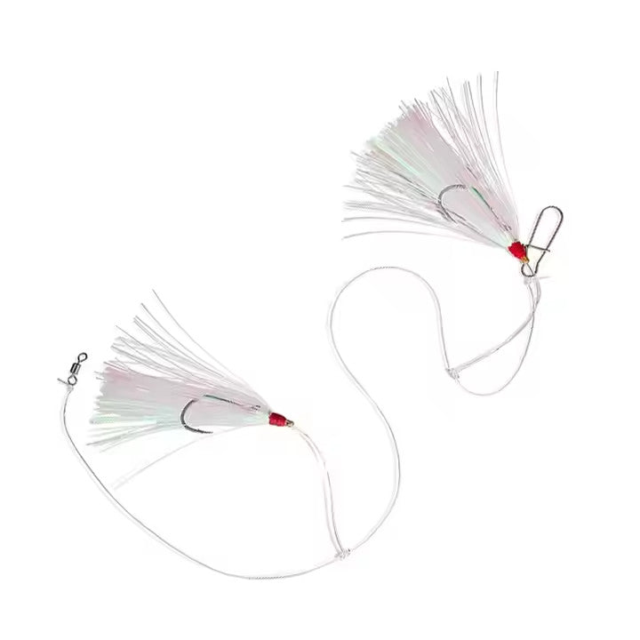 Fishing Rig Set - Fluke and Flounder Hi-Lo Rigs with Hooks, 5 Pack