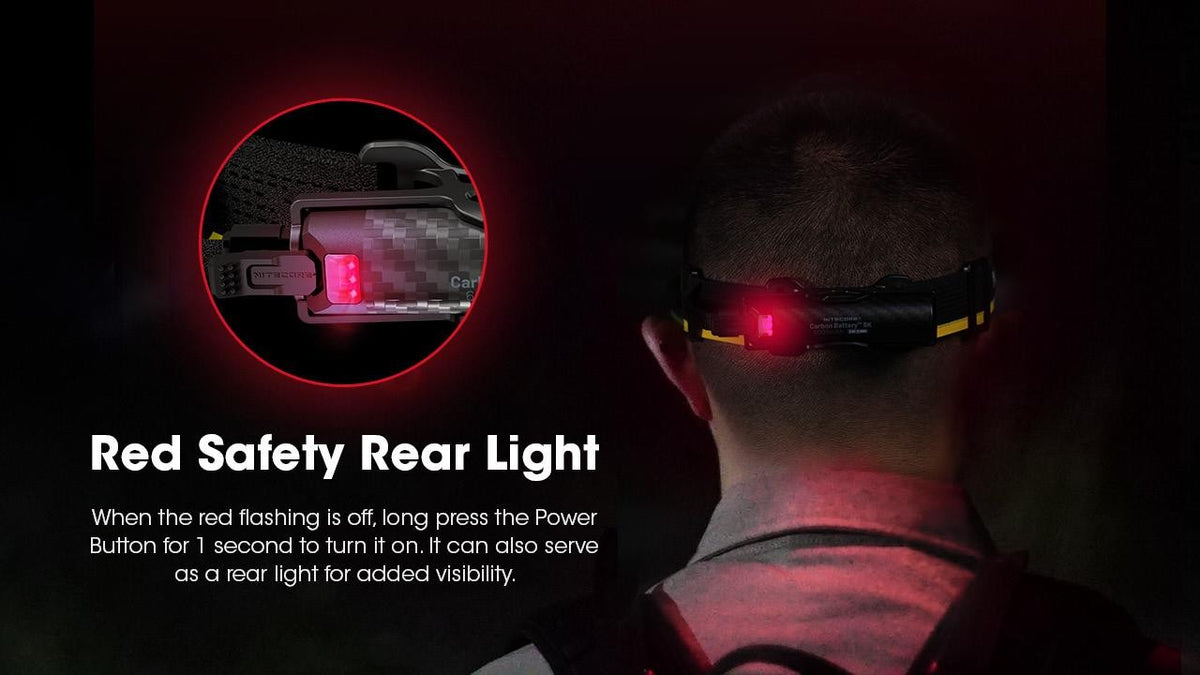 6000mAh USB-C Power Bank with Carbon Fiber Shell for Nitecore Headlamps
