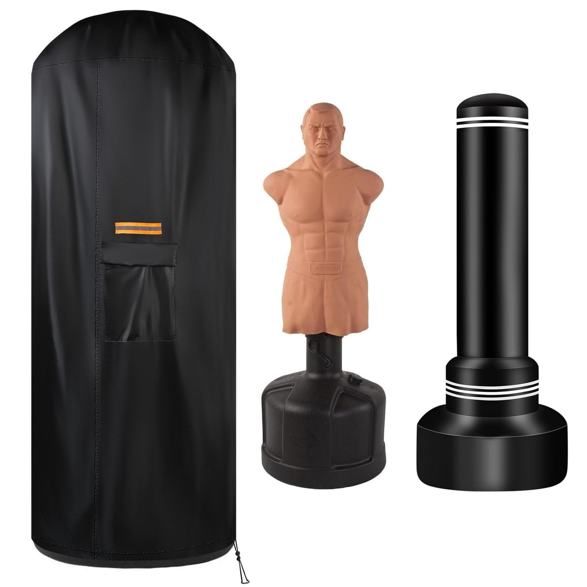 Outdoor Waterproof Standing Punching Bag Cover 70 Inch Black