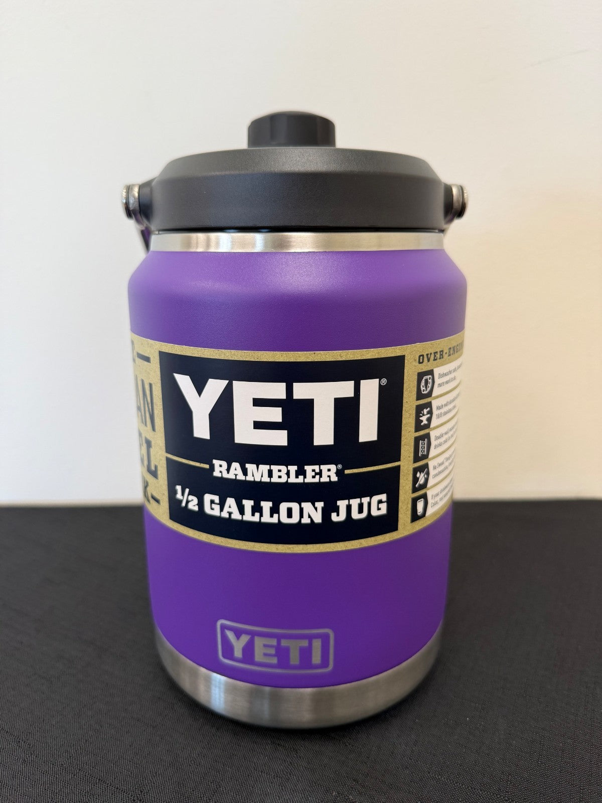 Yeti Rambler 1/2 Gallon Water Jug - Pace Purple - Insulated Leakproof Bottle