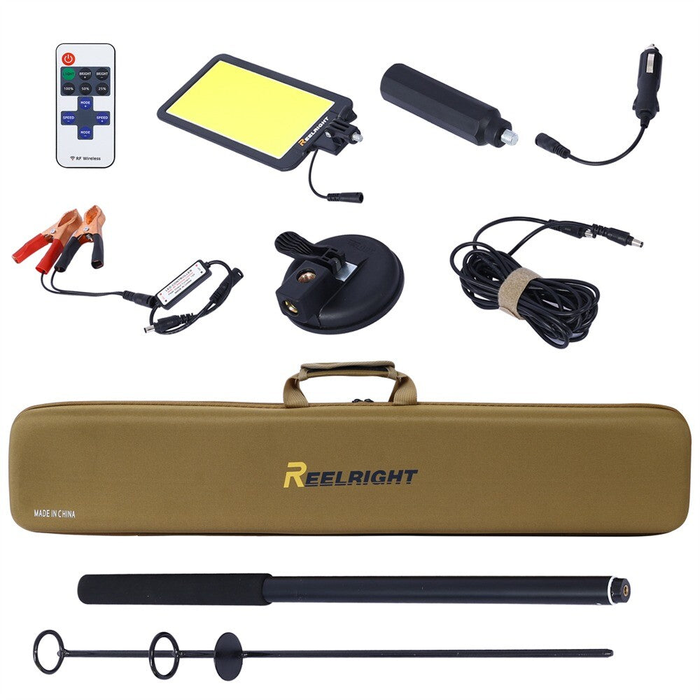 LED Camping Lantern Flood Light 12V Portable Telescopic Outdoor Lighting