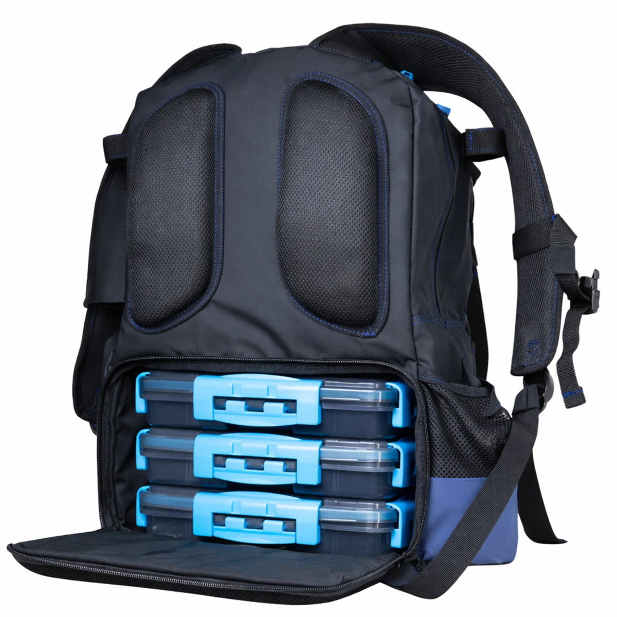 Fishing Tackle Backpack with Detachable Bait Binder - Heavy-Duty Water-Resistant Storage