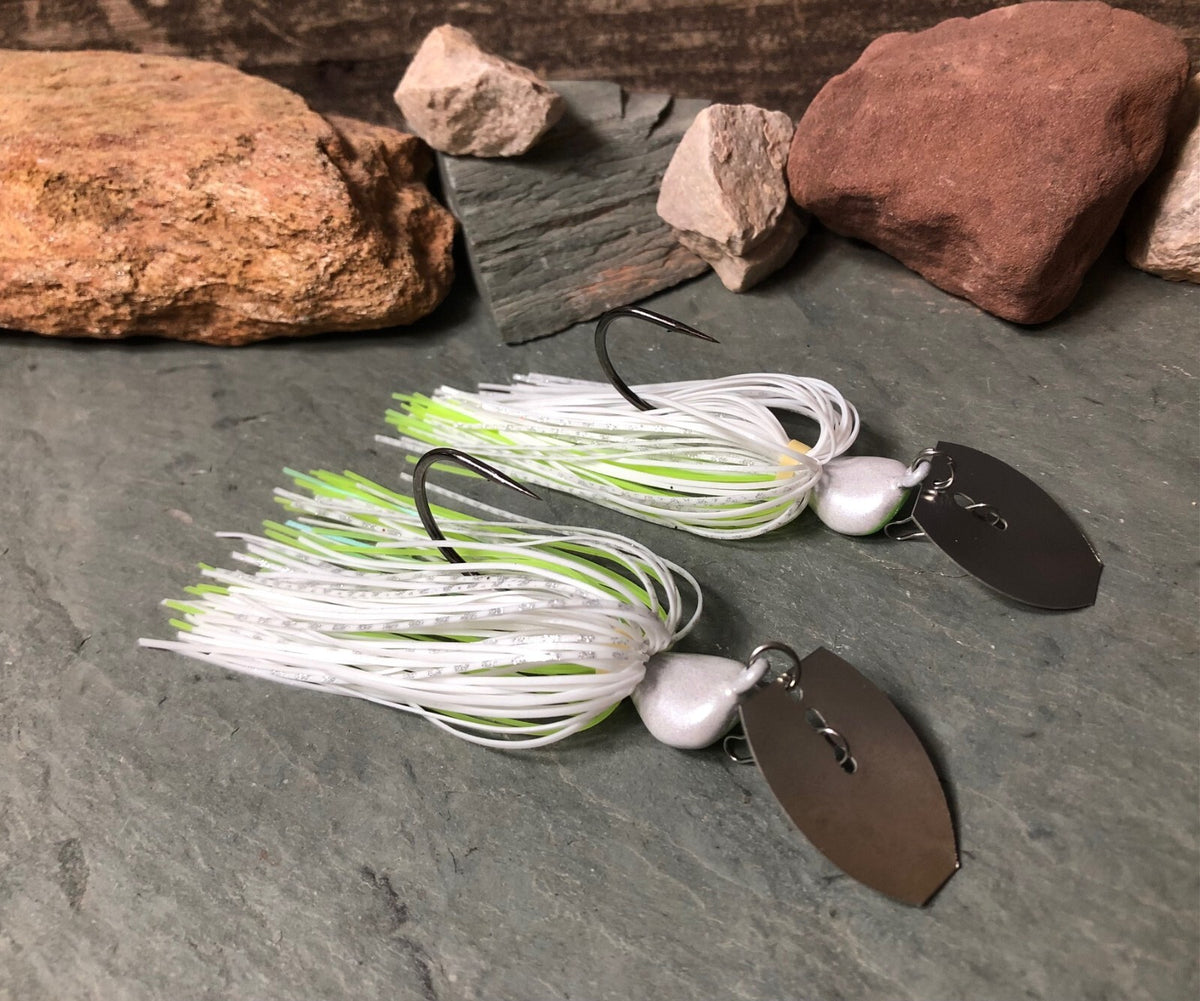 Custom Vibrating Bladed Jigs for Bass Fishing - Multiple Colors & Weights