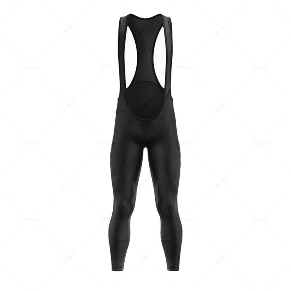 Unisex Cycling Jersey Set with Long Bib Pants for MTB Road Bike