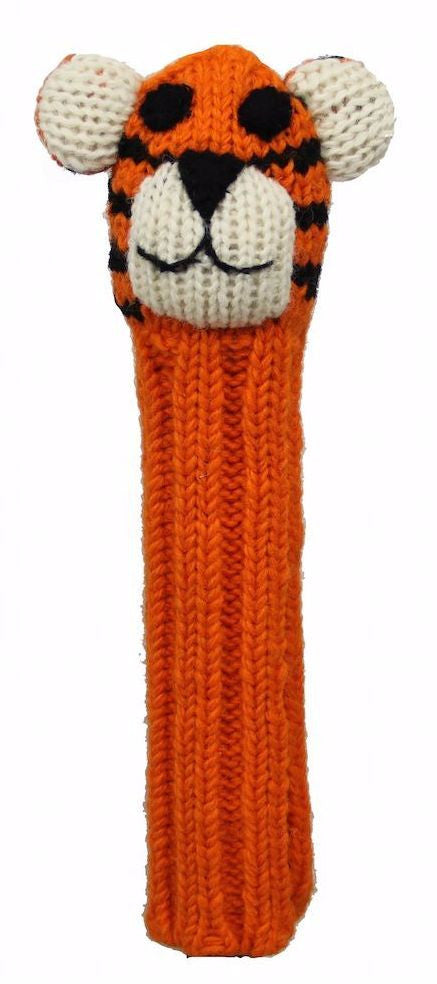 Golf Headcover Hybrid Wool Animal Knit Sunfish Tiger