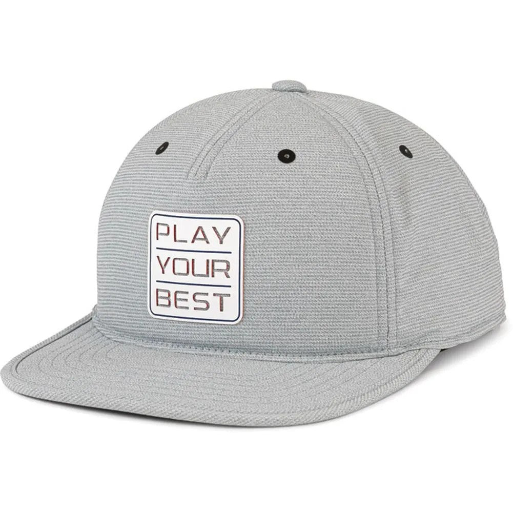 Adjustable Light Grey Snapback Hat - Play Your Best Baseball Cap