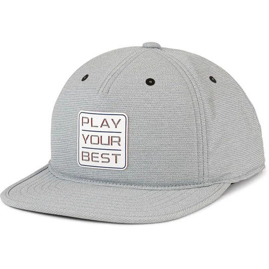 Adjustable Light Grey Snapback Hat - Play Your Best Baseball Cap